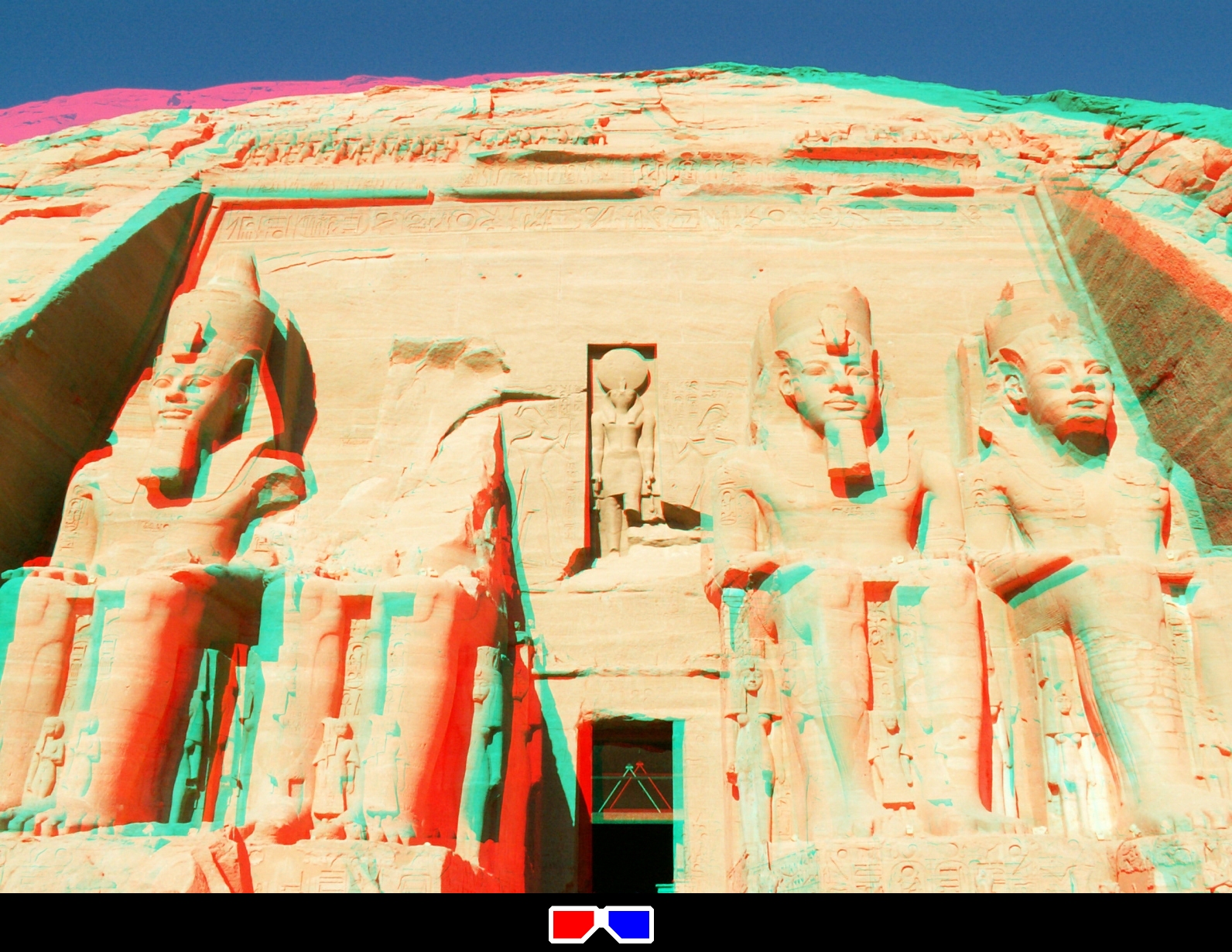 Abu Simbel - 3D with red-blue glasses