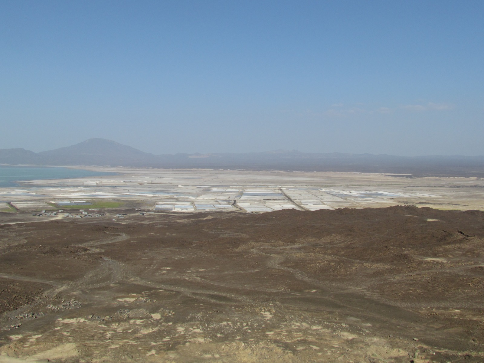 Afrera lake - Salt evaporation ponds