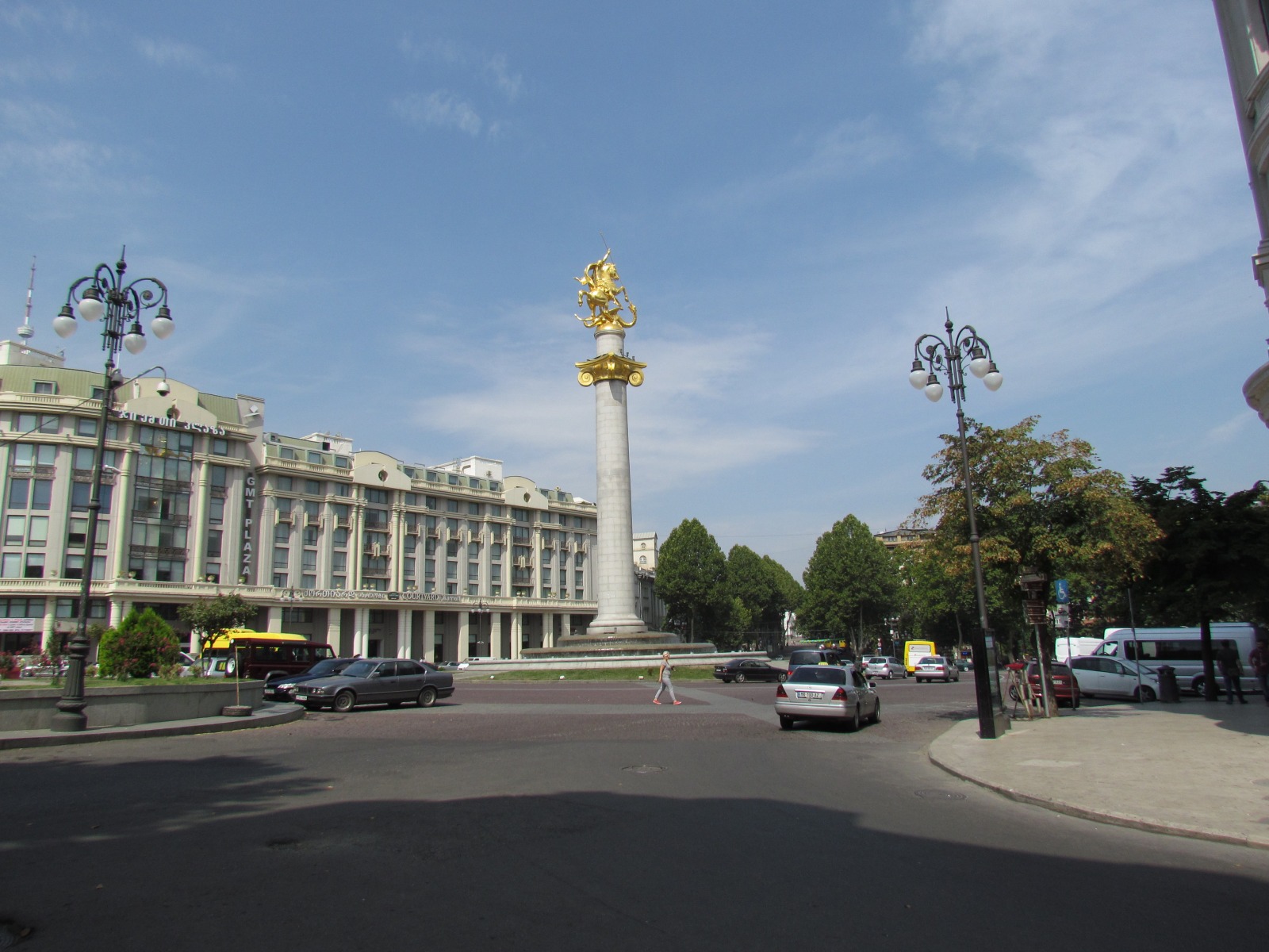 Tbilisi - Freedom square with statue of St.George