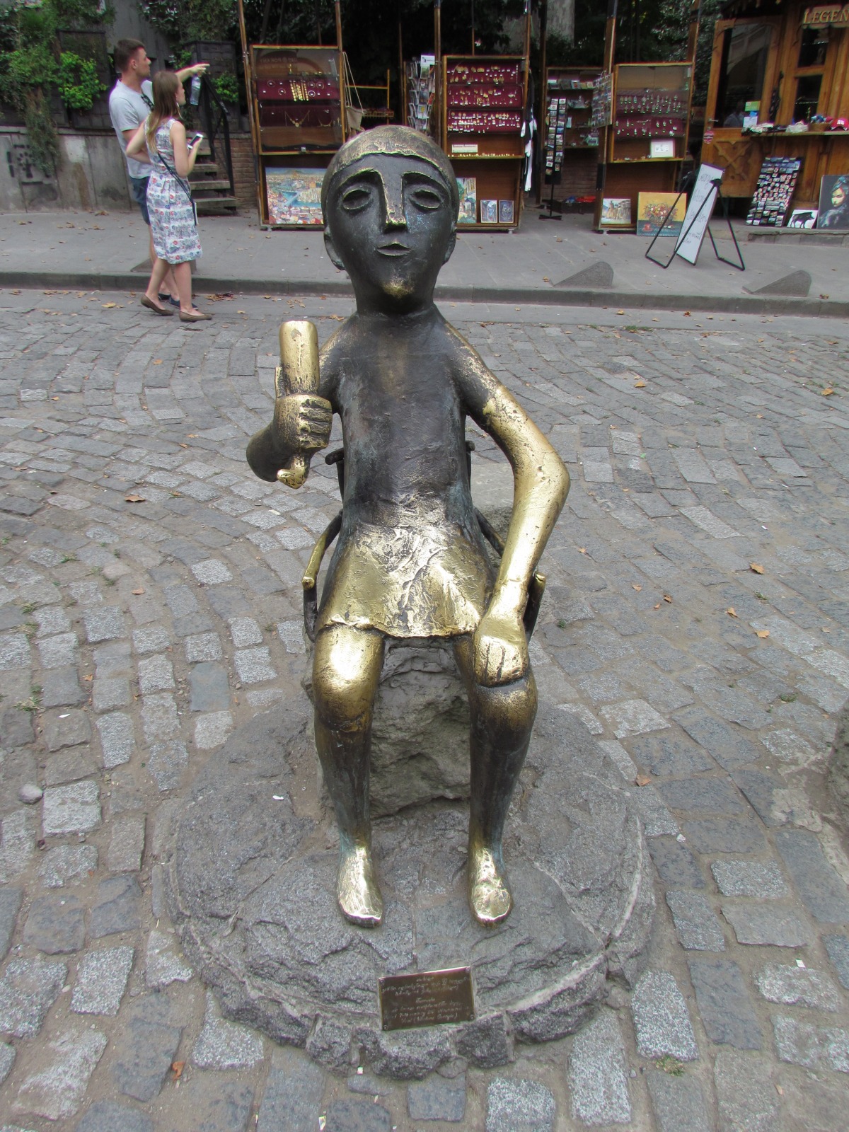 Tbilisi - Tamada (toastmaker) sculpture - Modeled on an ancient Colchian statuette