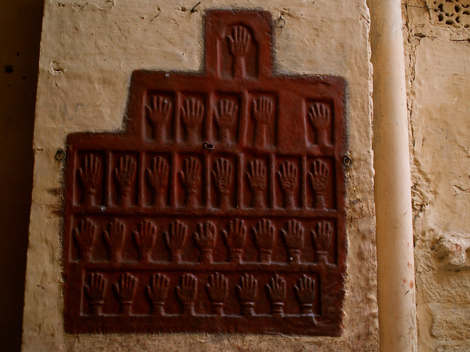 Jodhpur - Fort Meherangarh - Marks of Sati women