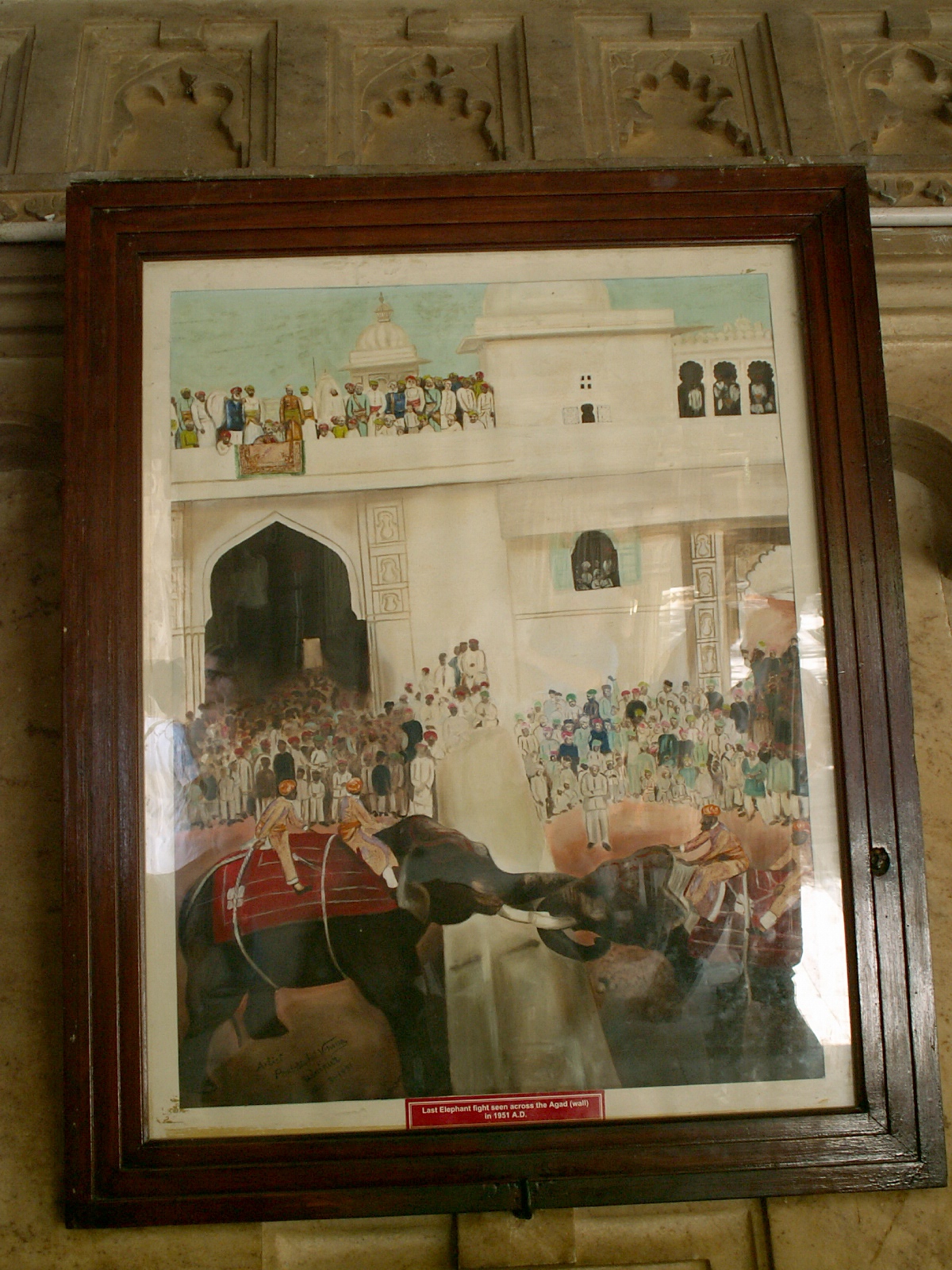 Udaipur - City palace - Elephant fighting