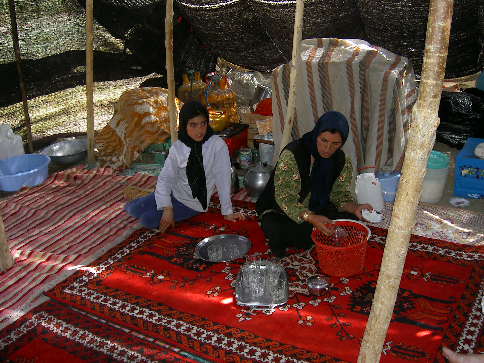 Shiraz to Yazd - Inside nomad tent
