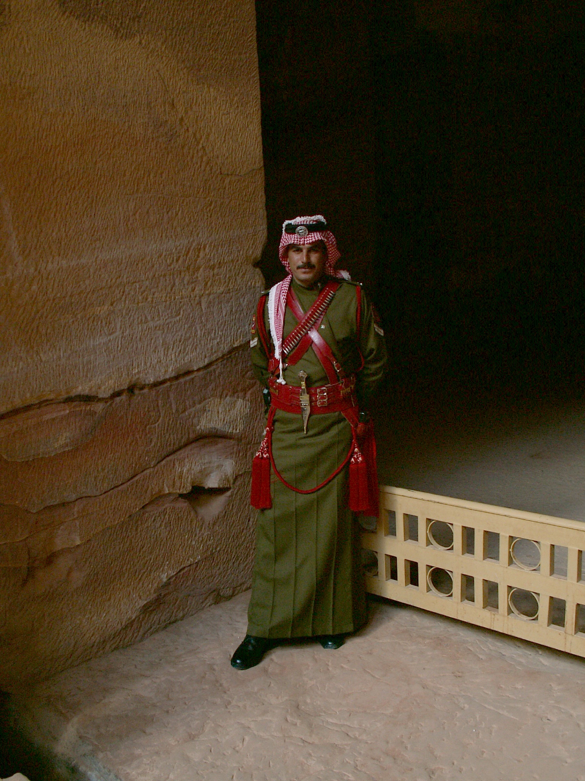 Petra - Treasury - Beduin soldier