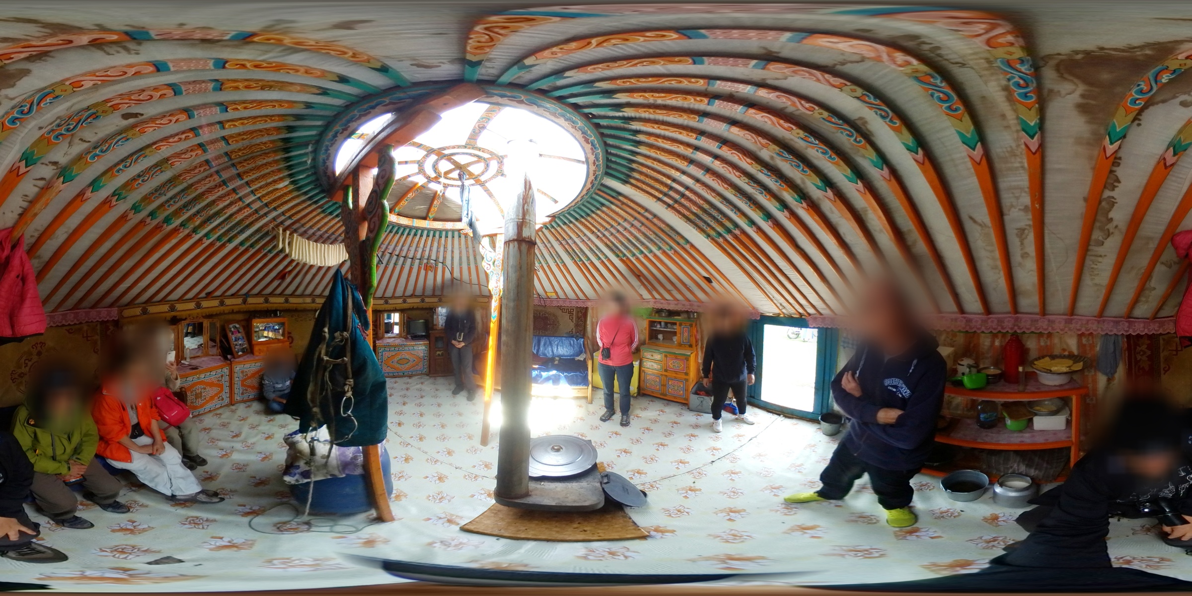 Near Ondor-Ulaan - Inside nomad ger - 360 panorama