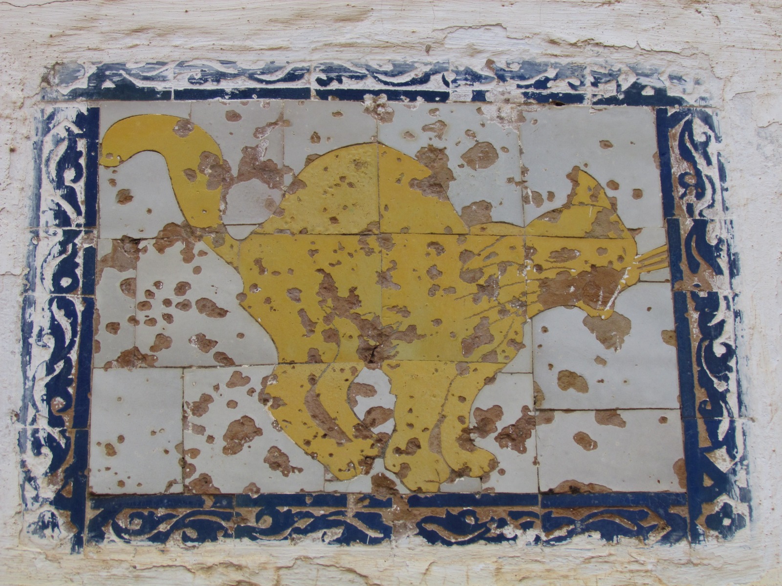 Rabat - Kasbah of the Udaya - Cat mosaic