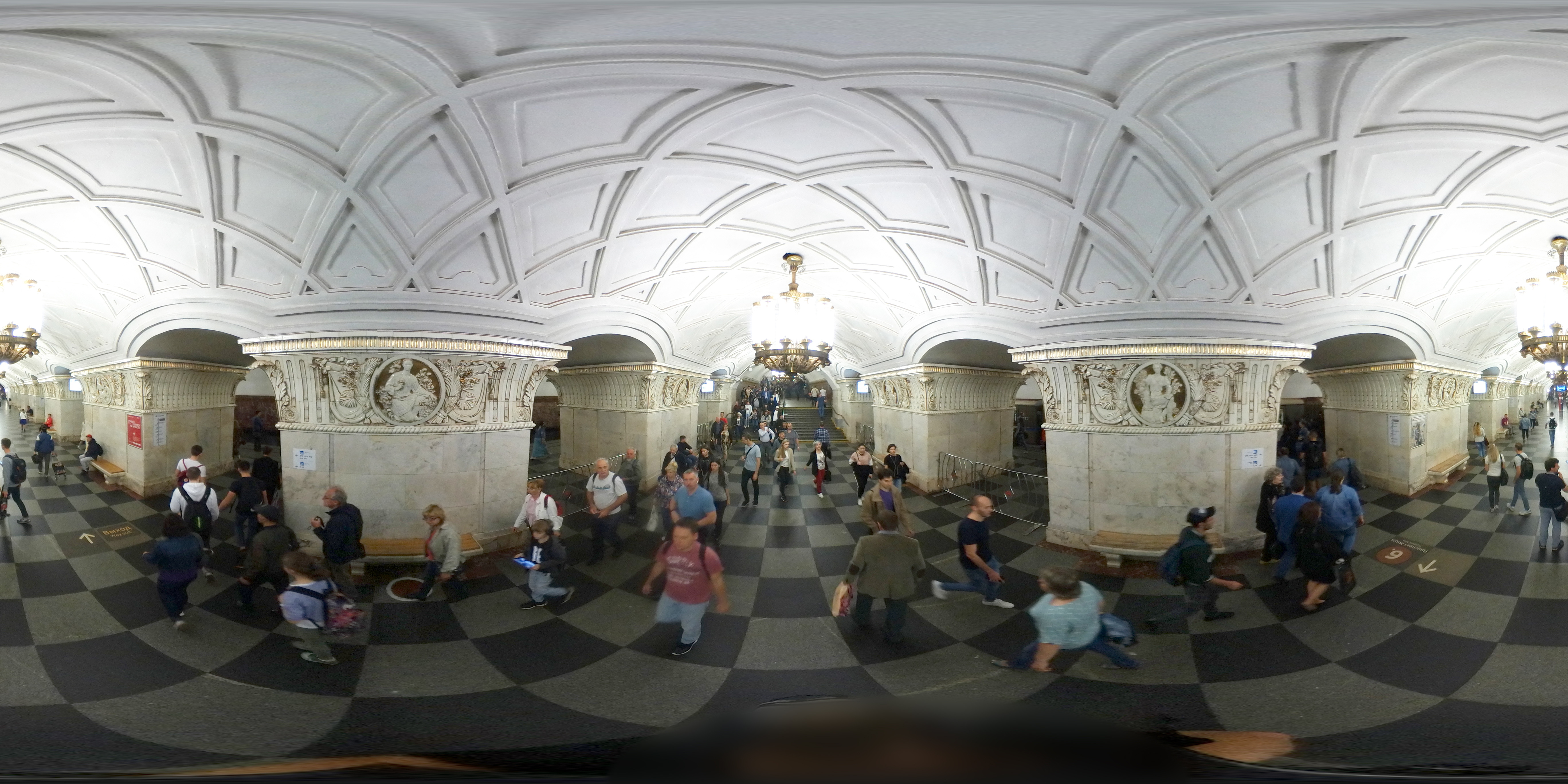 Moscow Metro - Prospekt Mira station - 360° panorama
