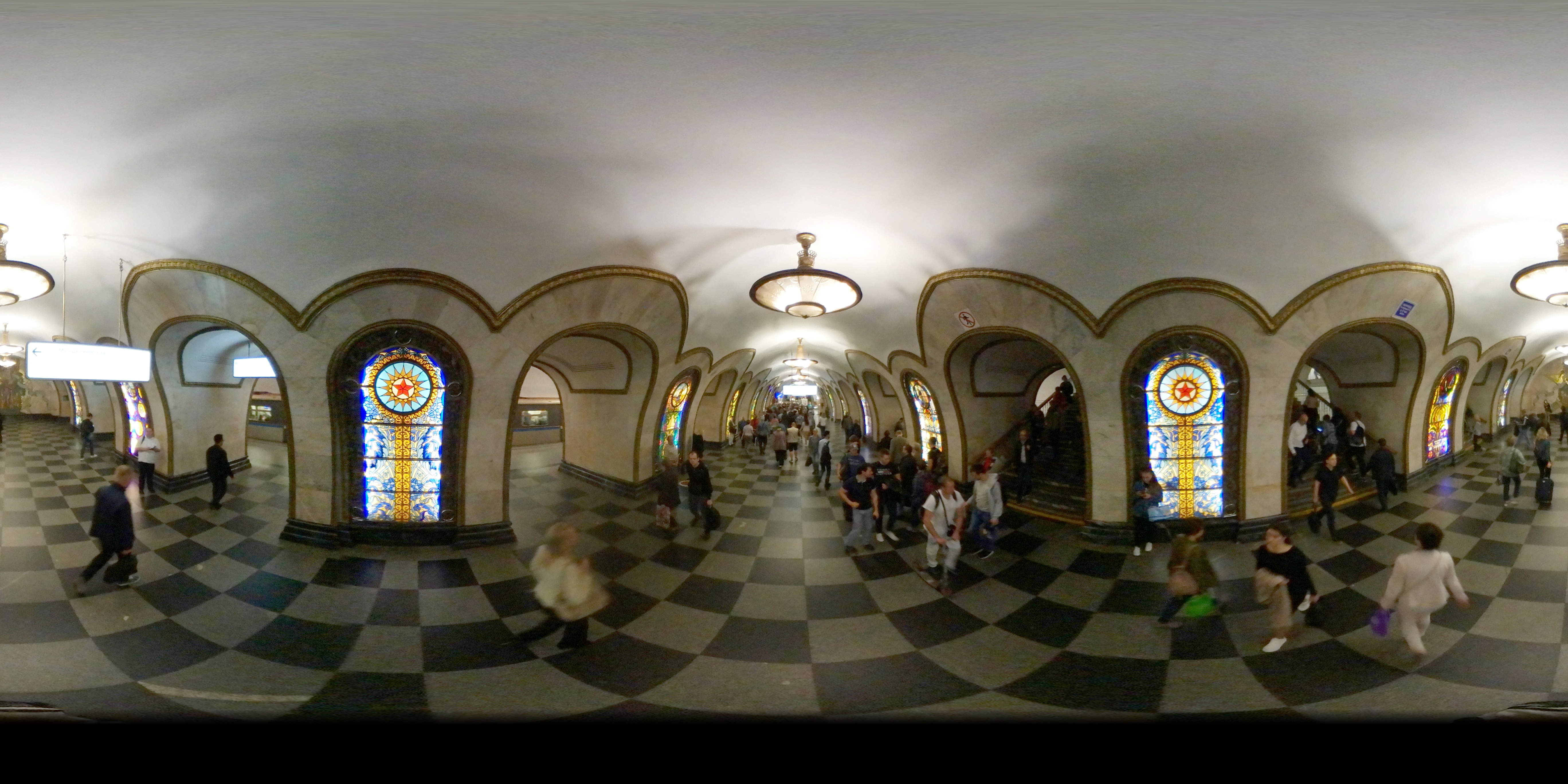Moscow Metro - Novoslobodskaya station - 360° panorama