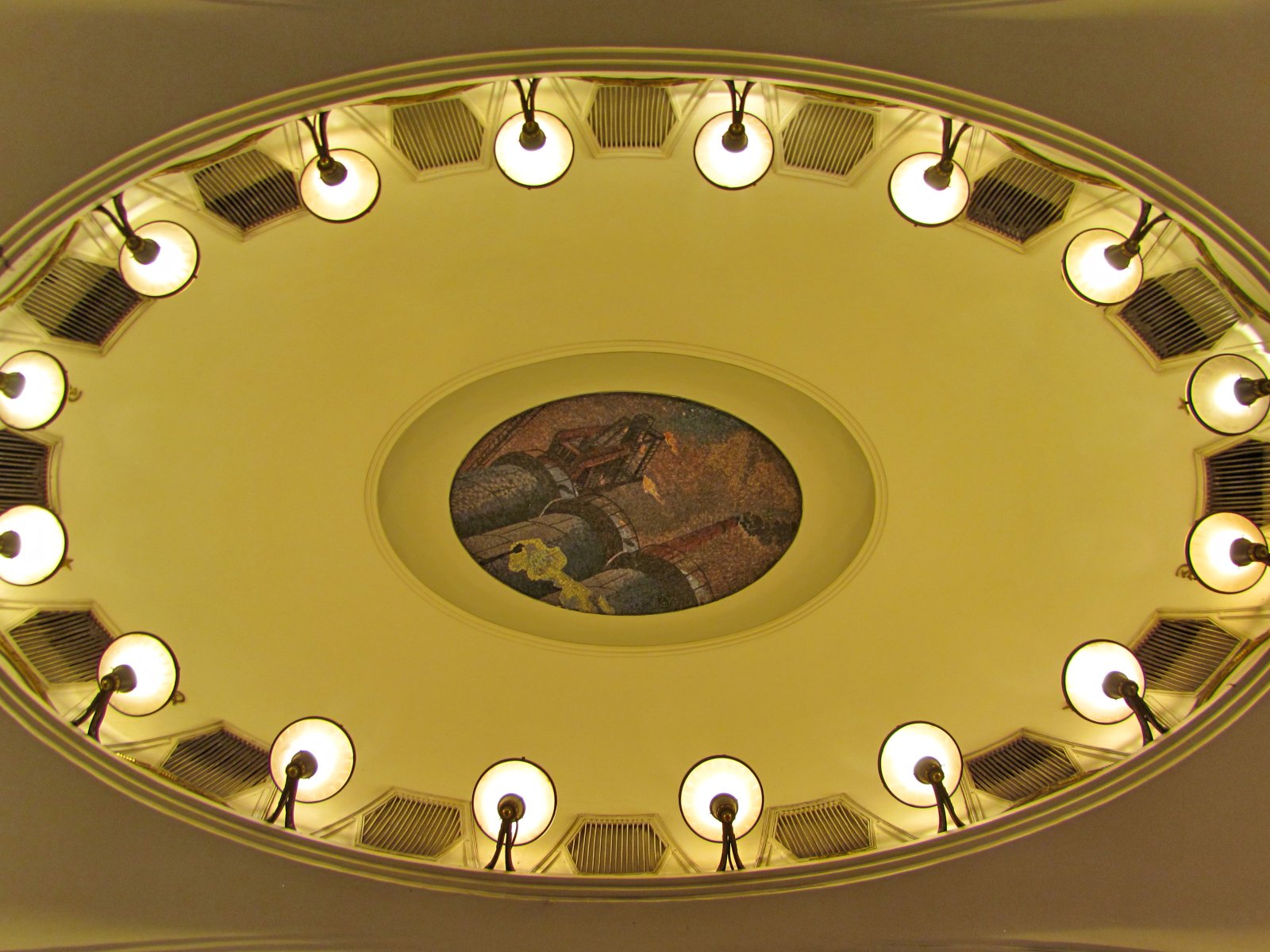 Moscow Metro - Mayakovskaya station - Ceiling