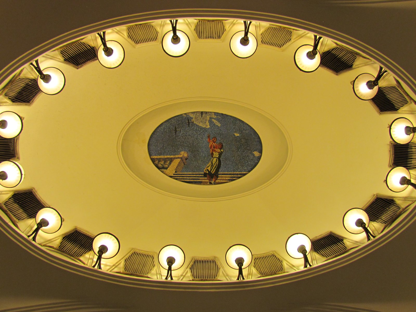 Moscow Metro - Mayakovskaya station - Ceiling