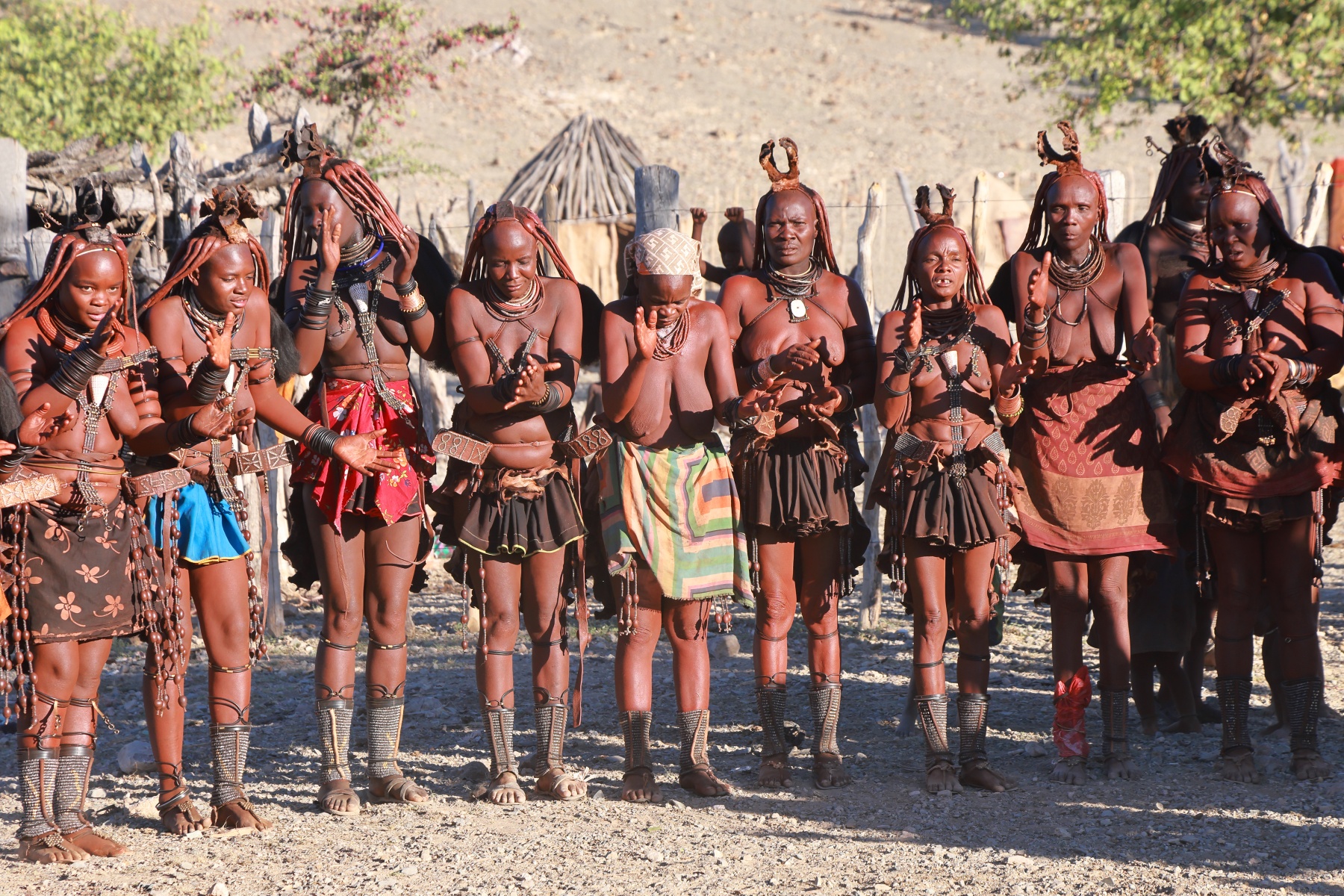 Opuwo - Himba village - Dancing