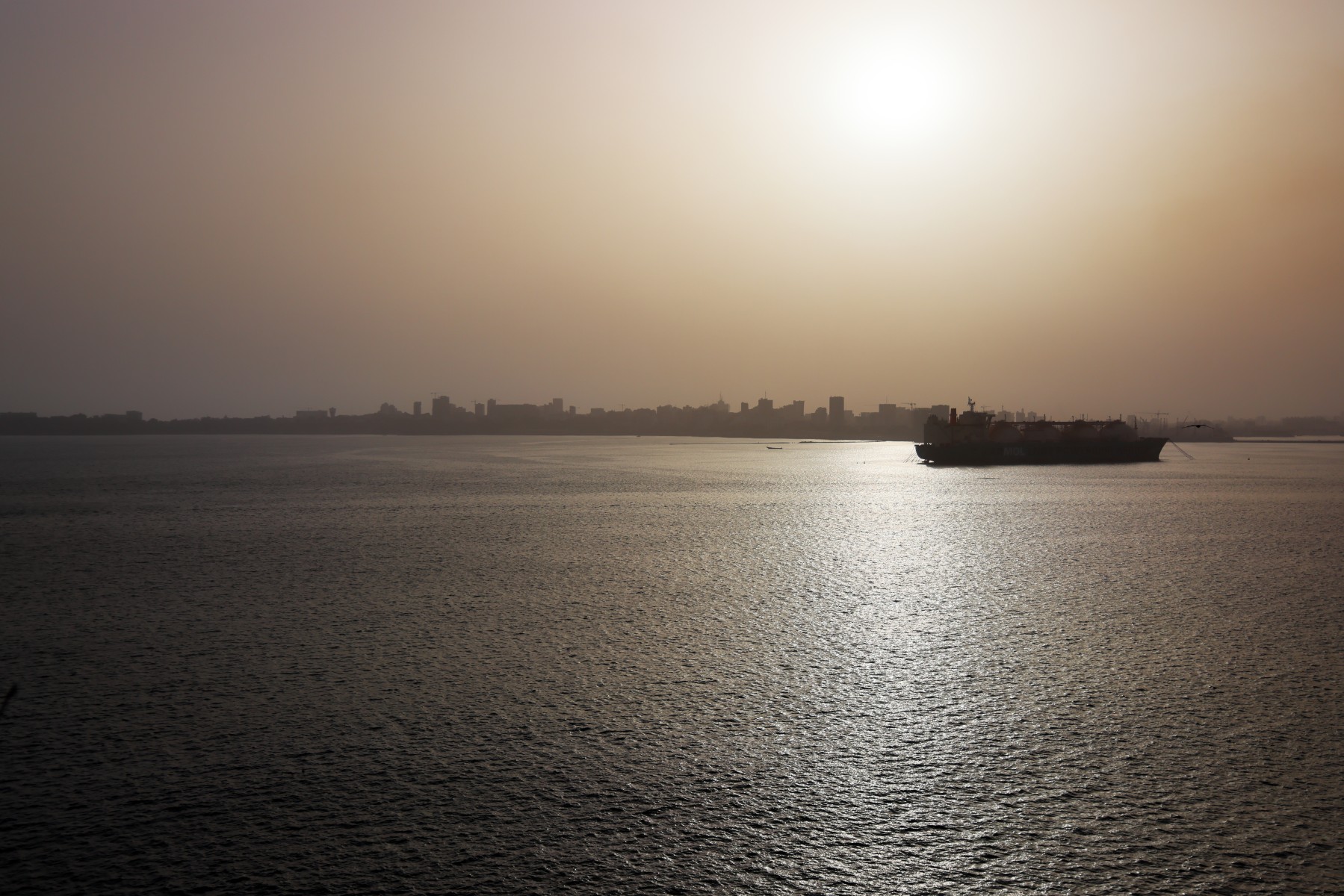 Gorée - View of Dakar at sunset
