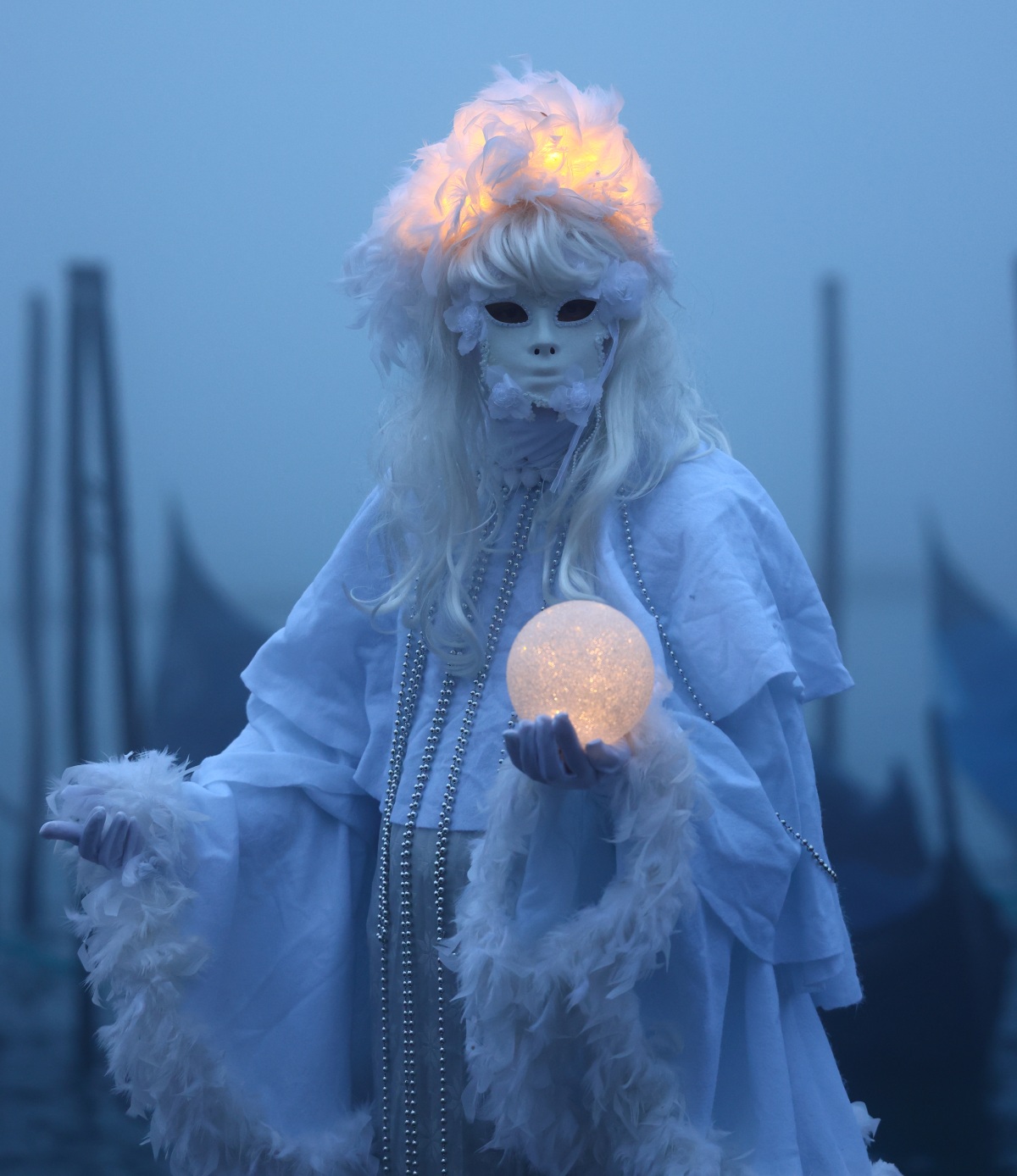White lantern mask