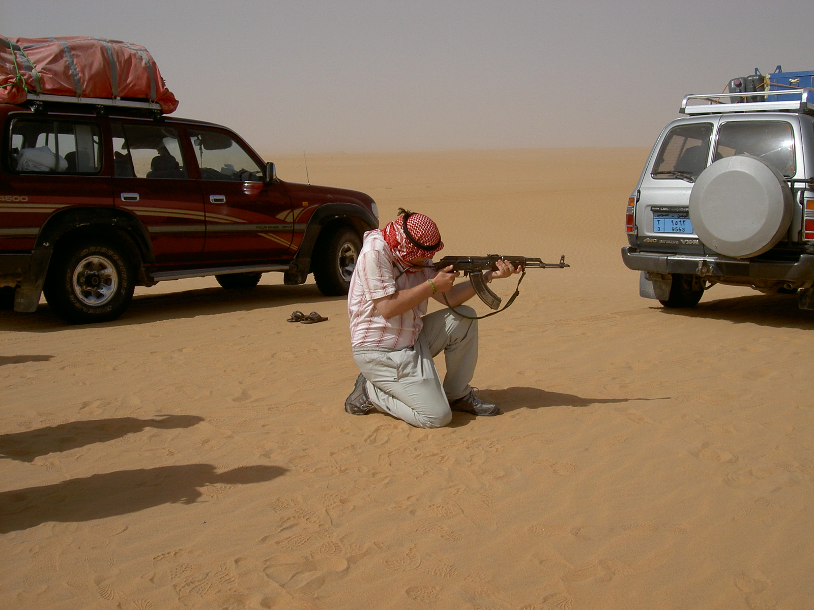 Ramlat as Sabatayn - Rifle practice with AK-47