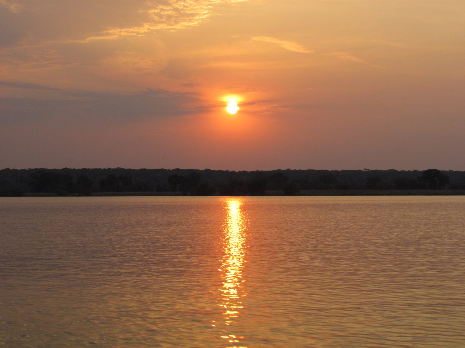 Kafue national park - Sunset on Kafue river