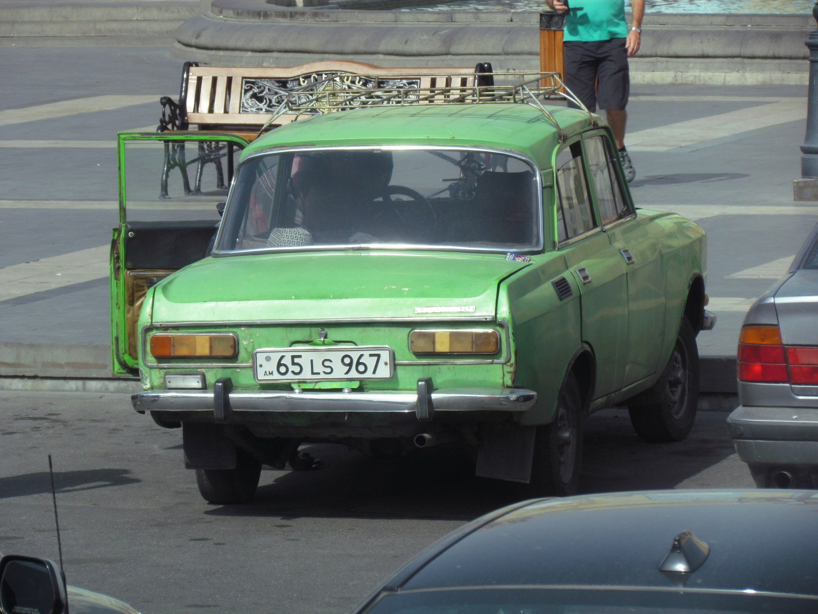 Yerevan - Republic square - Moskvitch car
