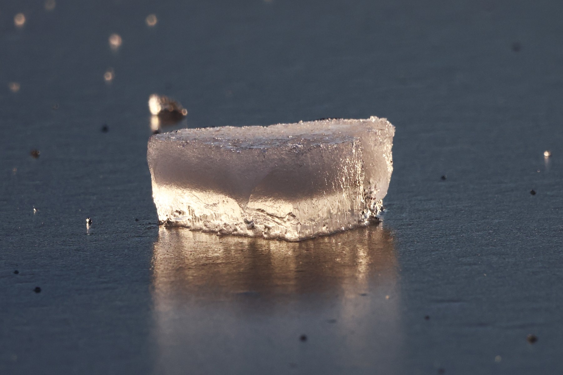 Ice on a frozen lake