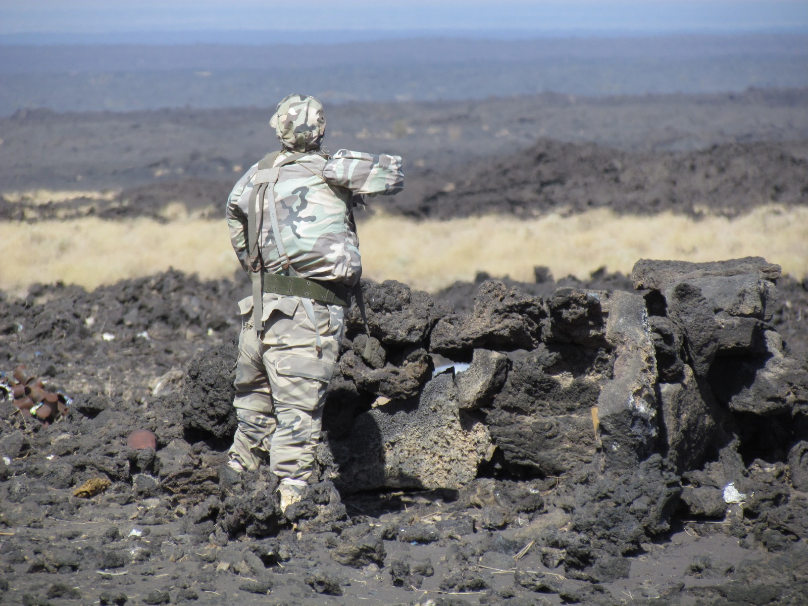 Danakil depression - Erta Ale volcano - Base camp - Puppet soldier