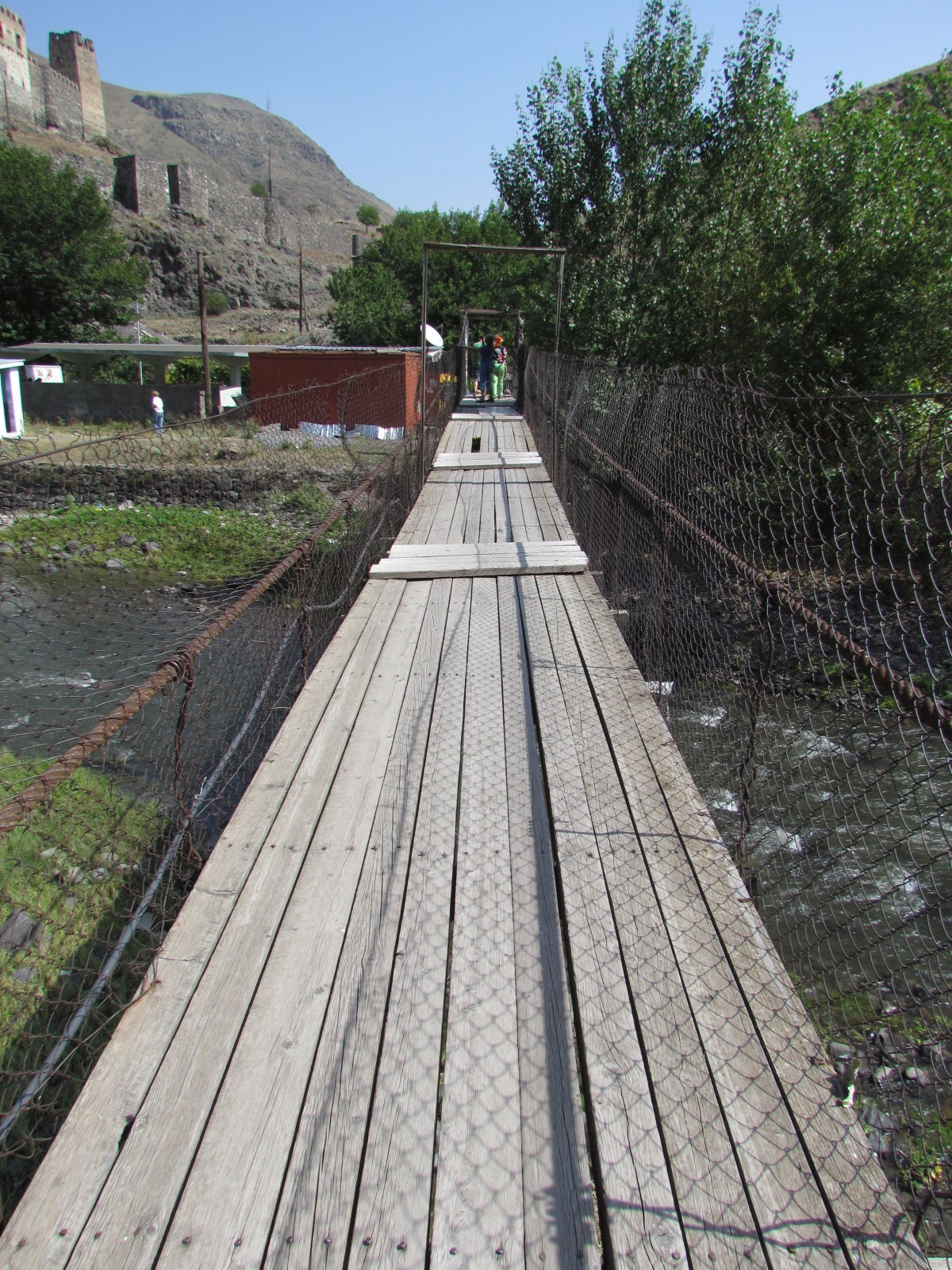 Near Khertvisi - Suspension bridge on river Mtkvari