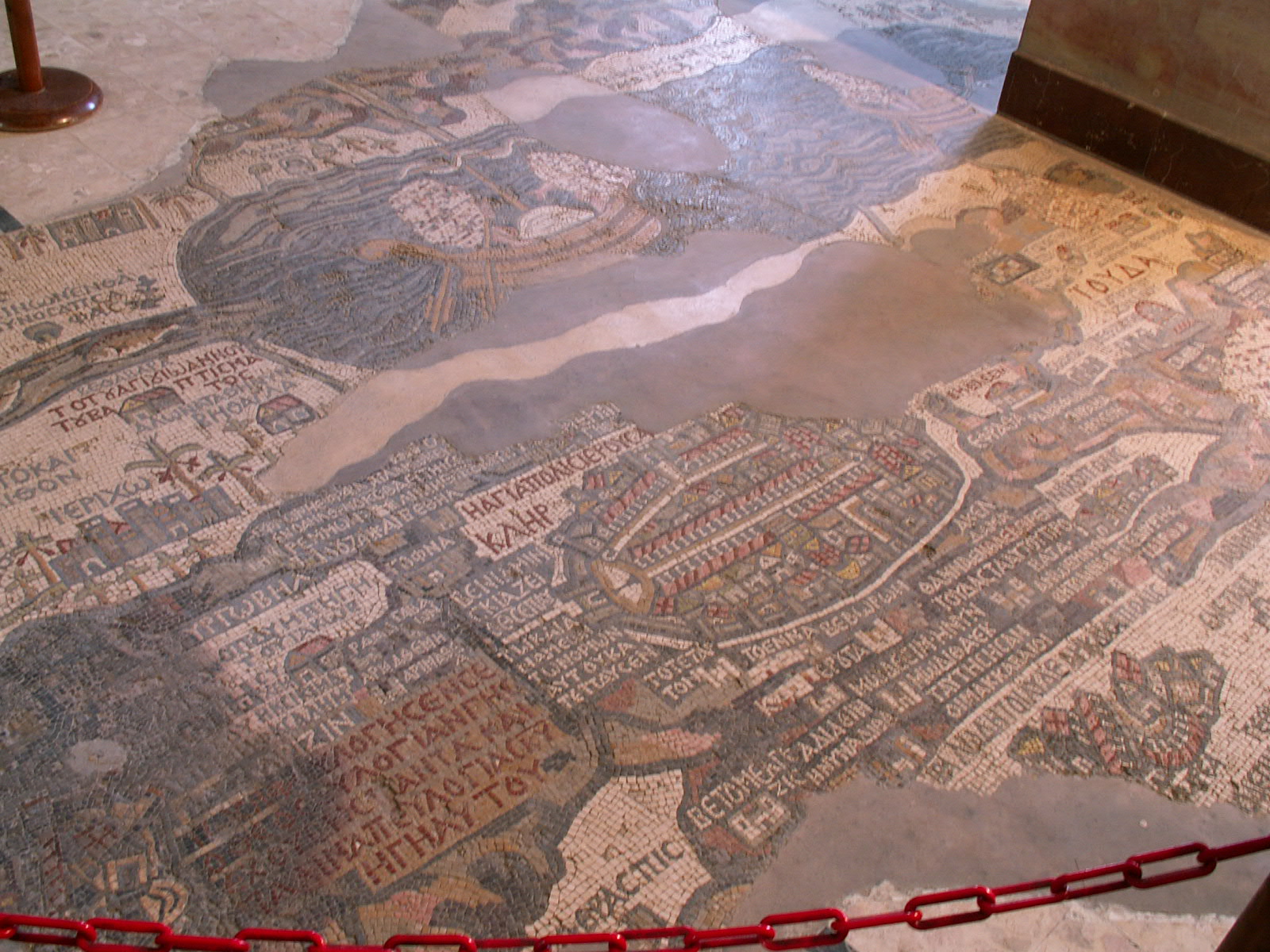 Madaba - Old mosaic of Holy land