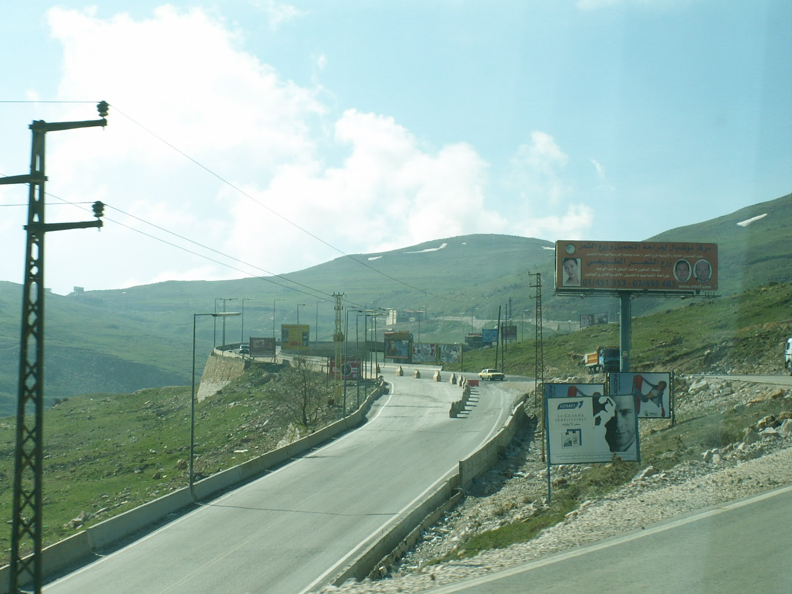Mountain pass over Lebanon mountains