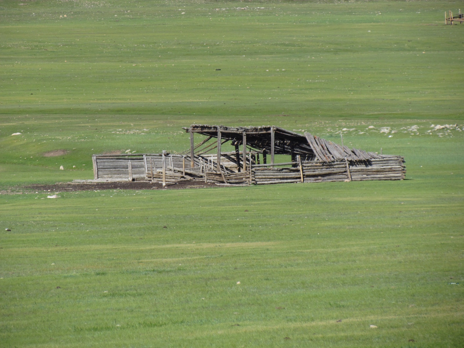 Near Terkhiin Tsagaan Lake - Livestock winter shelters