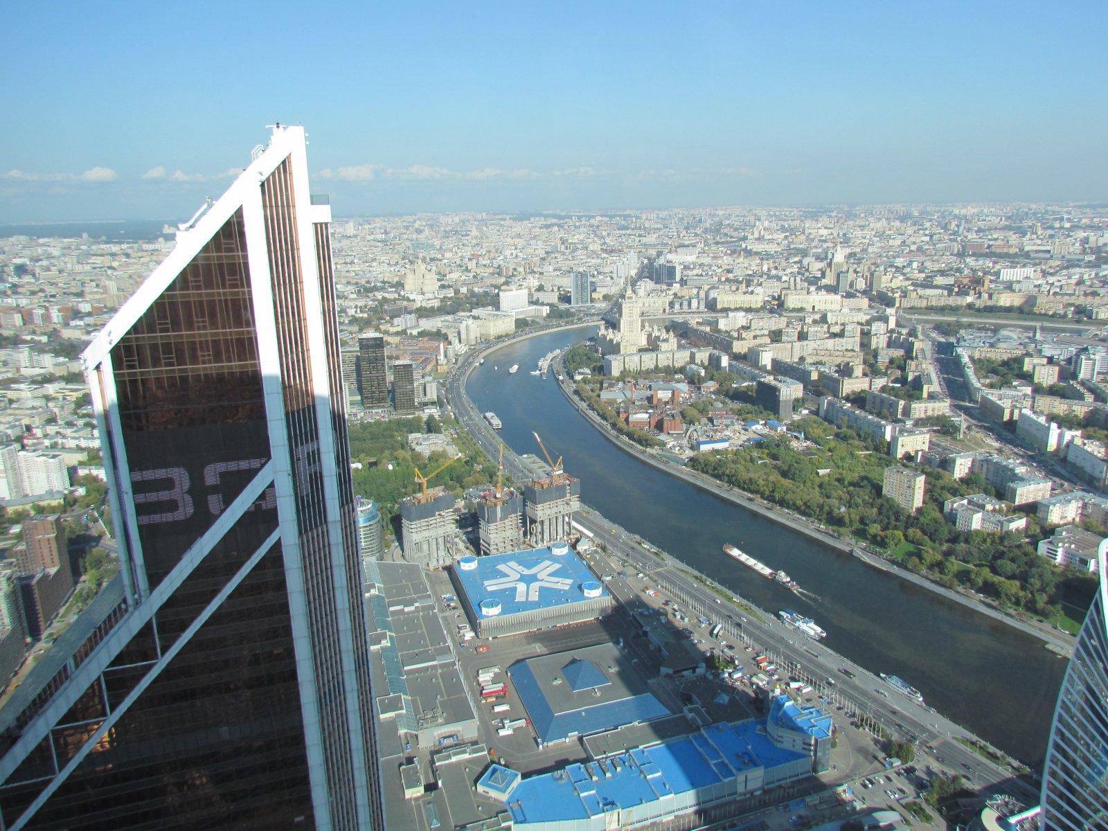 Moscow International Business Center - From Federation Tower - Moskva river